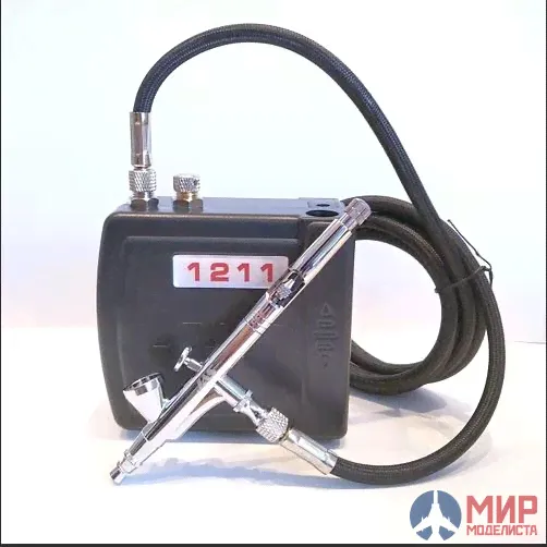 1282 JAS Набор для аэрографии 1282, компрессор, аэрограф, шланг