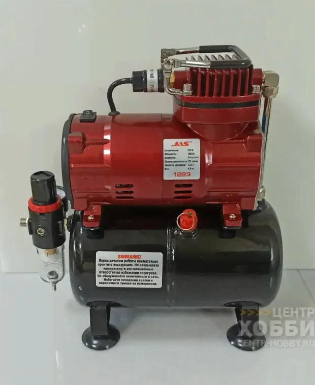 JAS 1223 Компрессор с регулятором давления, автоматика, ресивер-0
